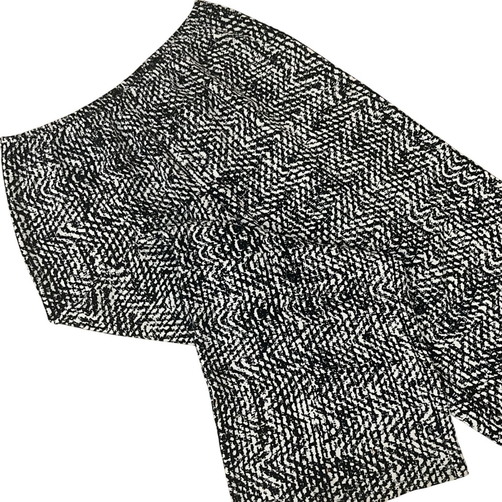 Sunny Leigh Black White Pattern Wide‎ Leg Pants Trousers Comfortable Sz 10